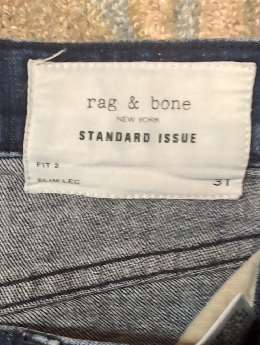 Rag & Bone Men's Slim Jeans Fit 2 Clean Vintage - Picture 2 of 7